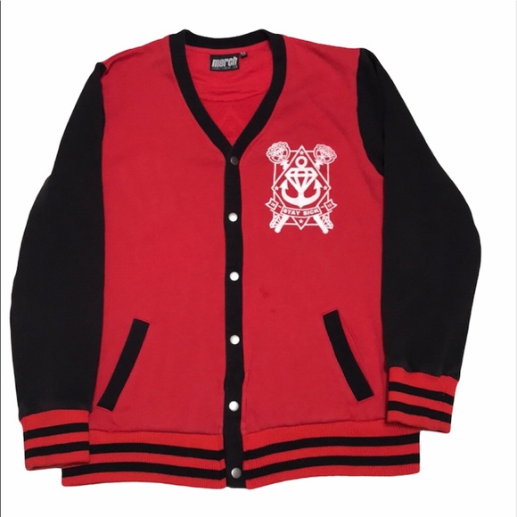 Stay Sick Other - Stay Sick Letterman Sweater Sweatshirt Cardigan M